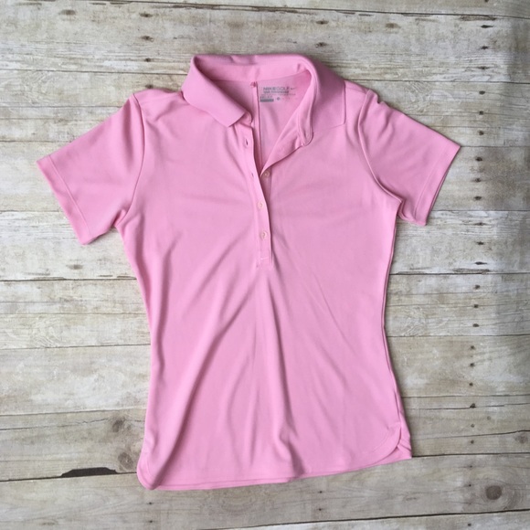 Nike Tops - Nike Golf Light Pink Dri Fit Athletic Polo Top